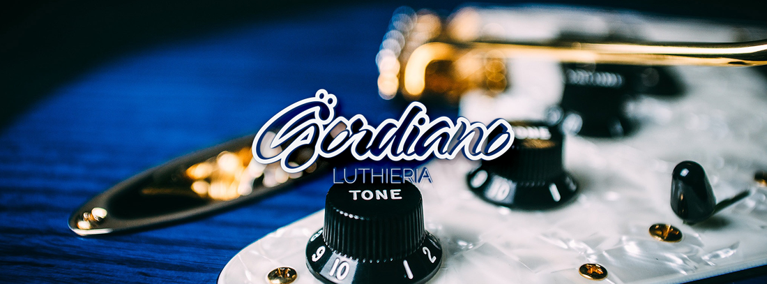 Logotipo Gordiano Luthieria: A Identidade Visual que Inspira Música