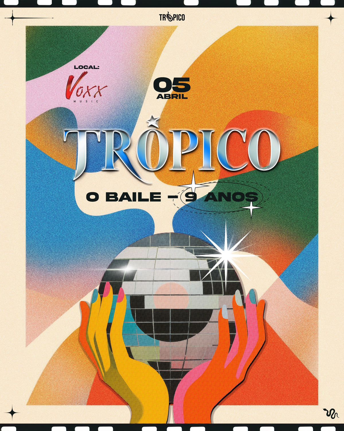 Projeto Gráfico Trópico – 9 Anos de Baile