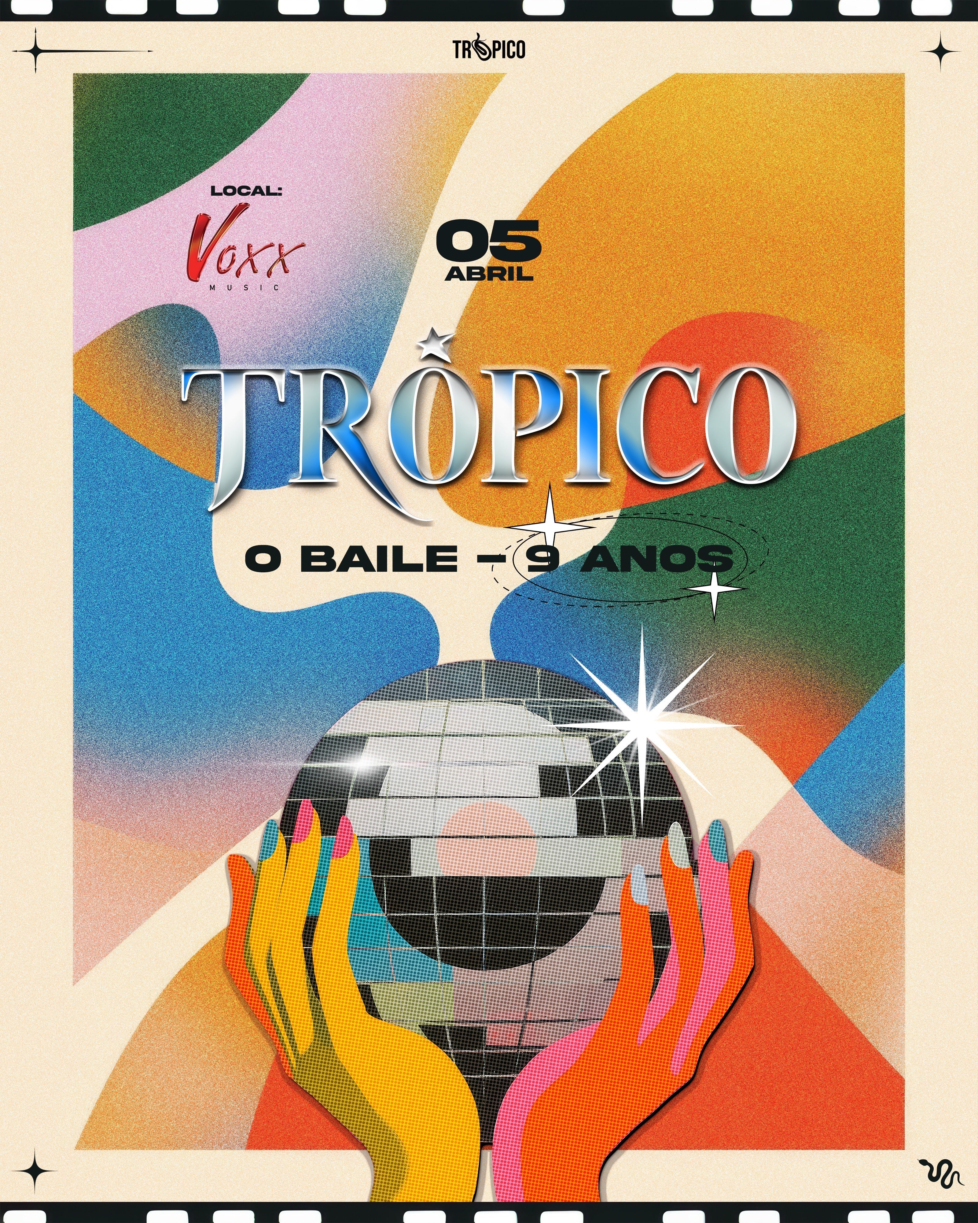 Projeto Gráfico Trópico – 9 Anos de Baile