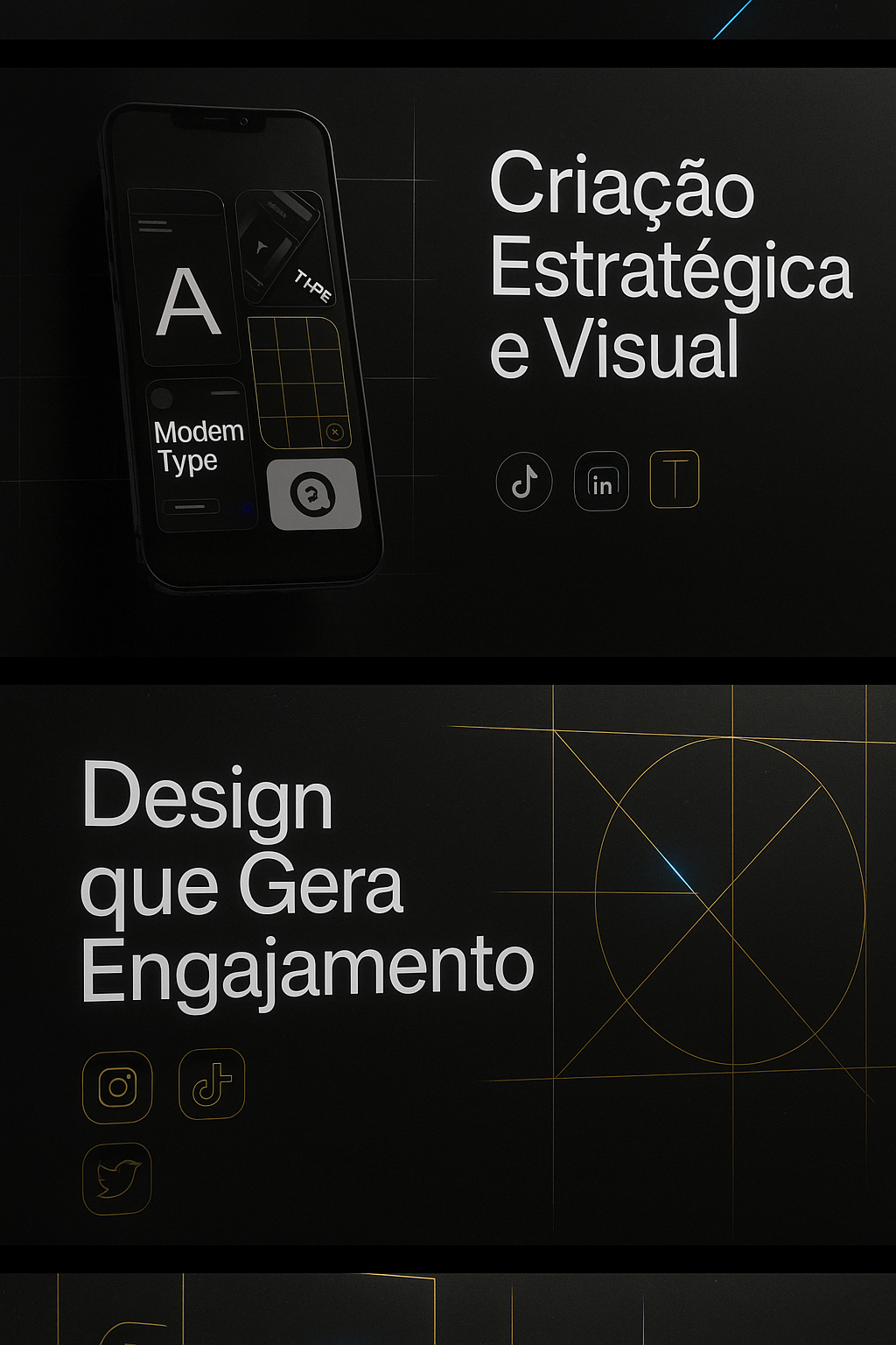 CARROSSEL (Instagram, TikTok, LinkedIn, Threads, YouTube)