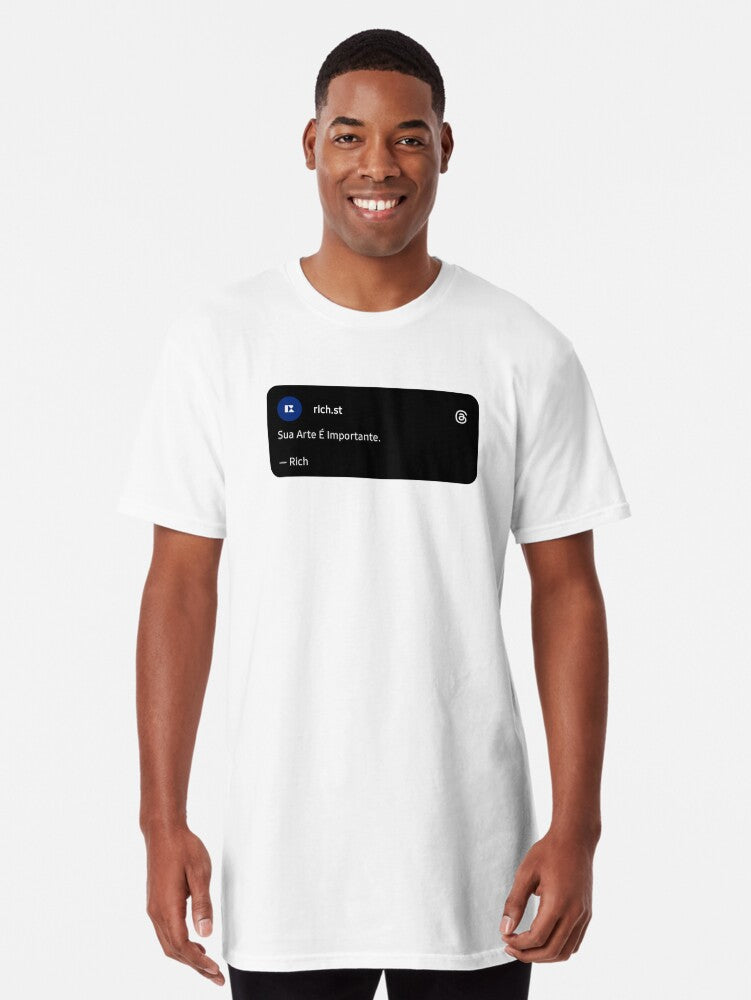 Camiseta 'Sua Arte É Importante'